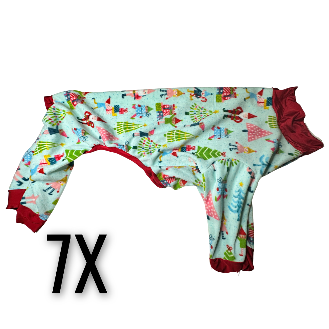 Fleece Elf Print - 7X Jammies