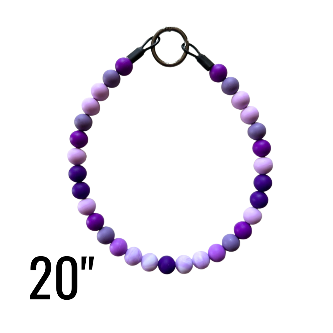 20" Amethyst Ombre Beaded Statement Collar