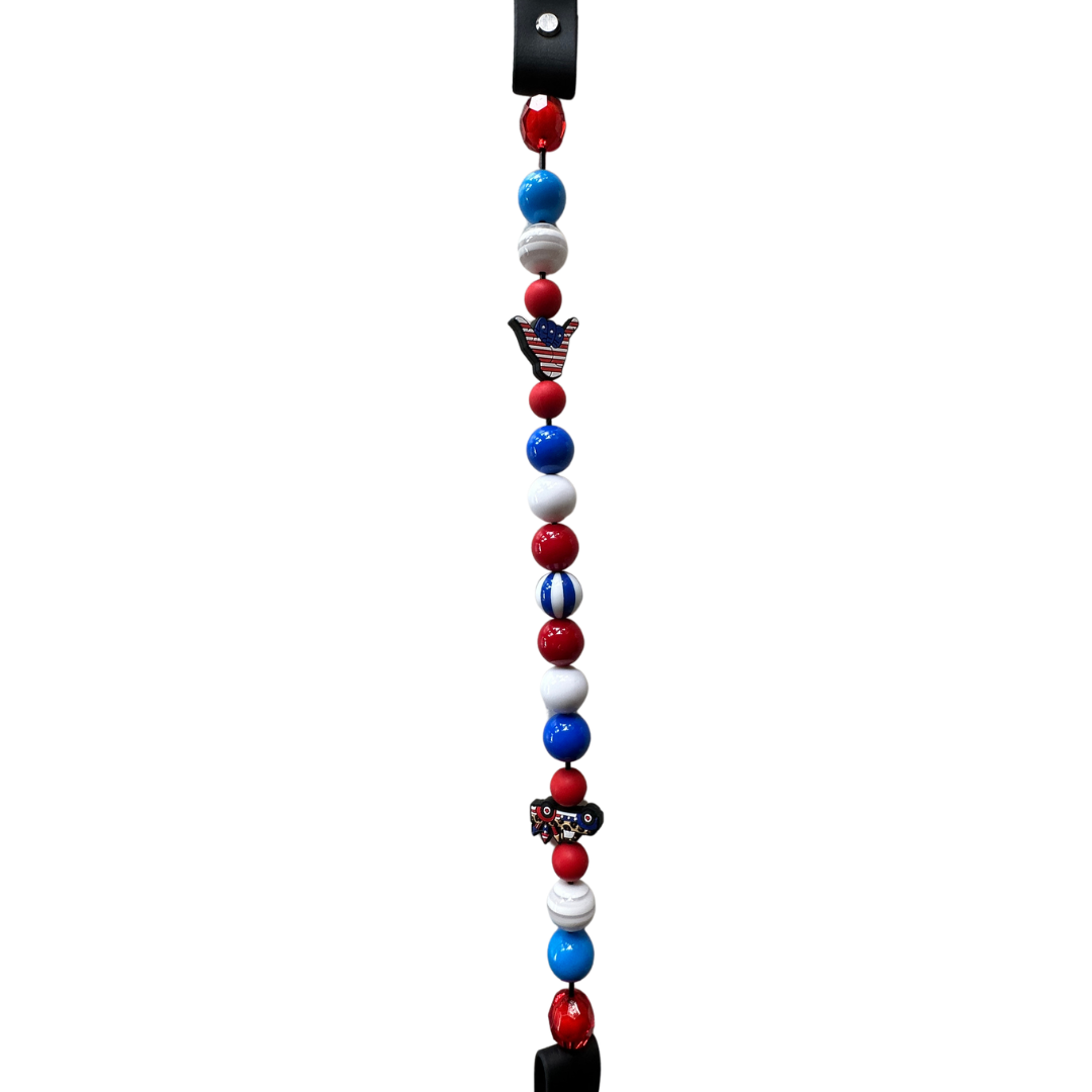 22.5"-26.5" Stars, Stripes & Summer Adjustable Beaded Statement Collar