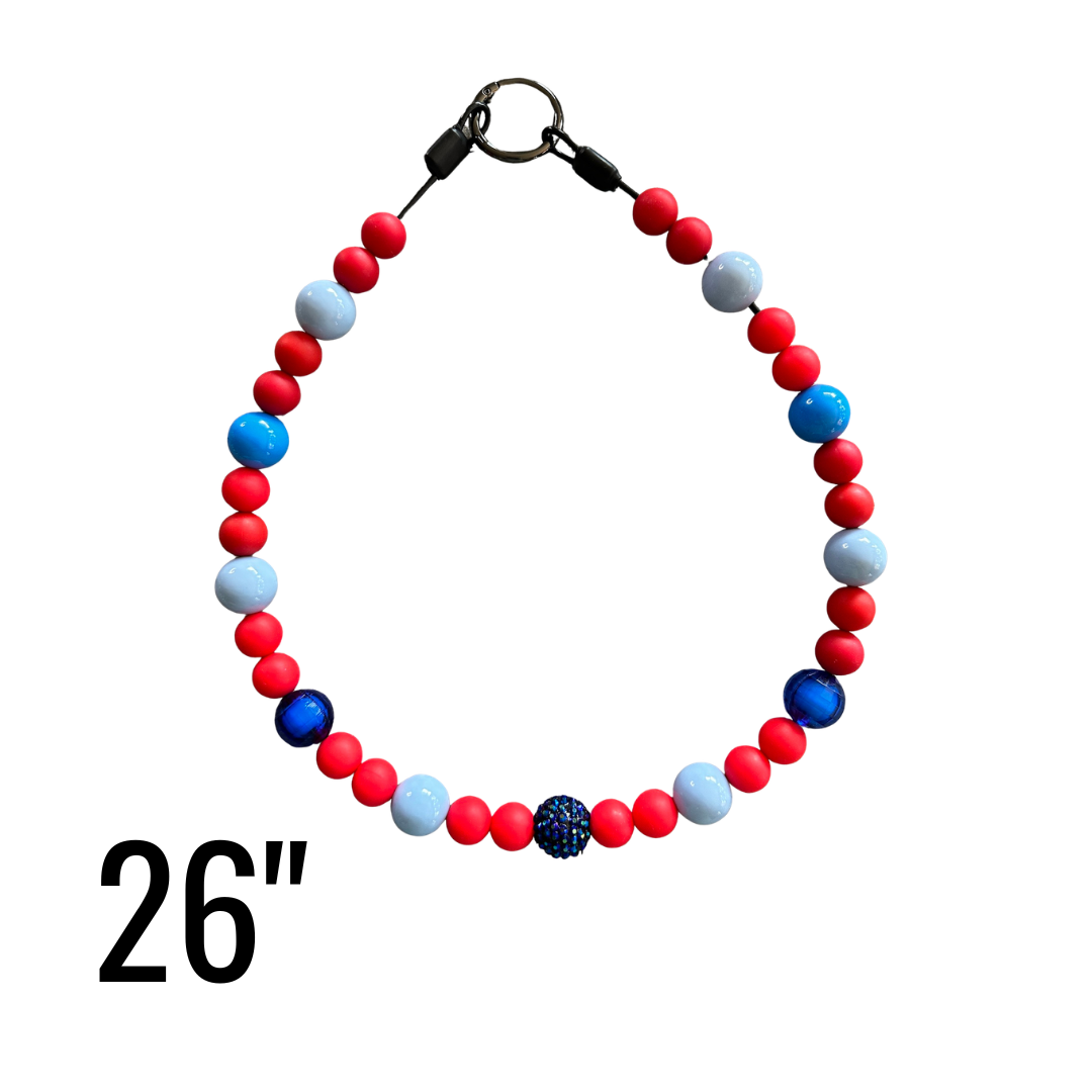 26" Americana Classic Beaded Statement Collar
