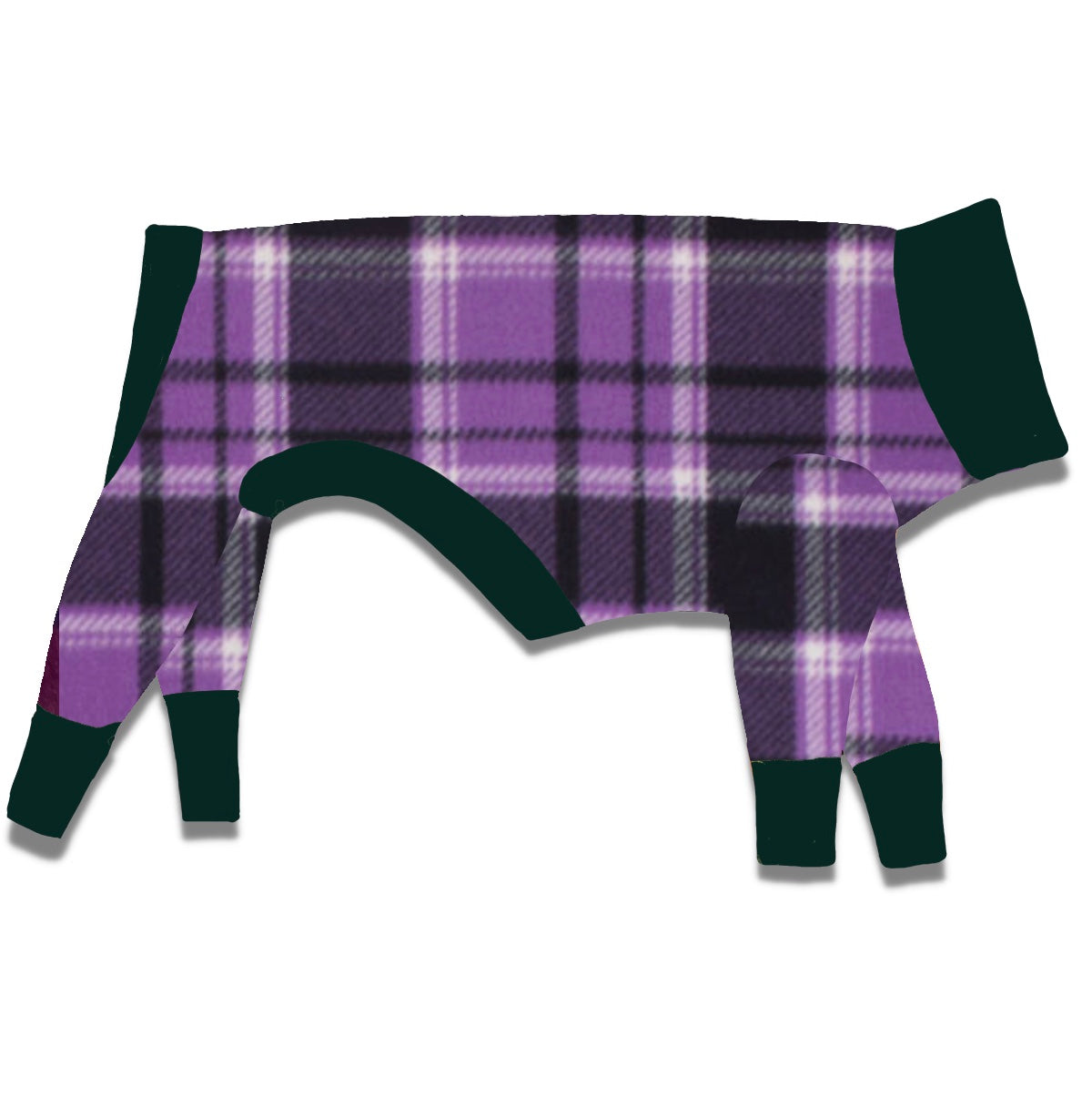Purple & Black Plaid Fleece