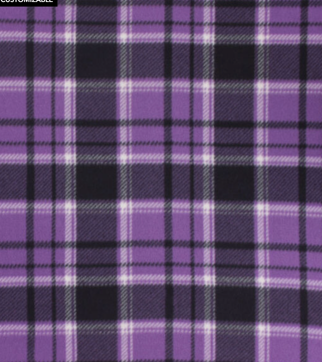 Purple & Black Plaid Fleece