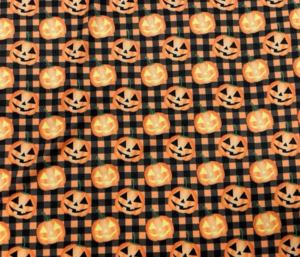 Jack O’ Lantern Plaid Knit