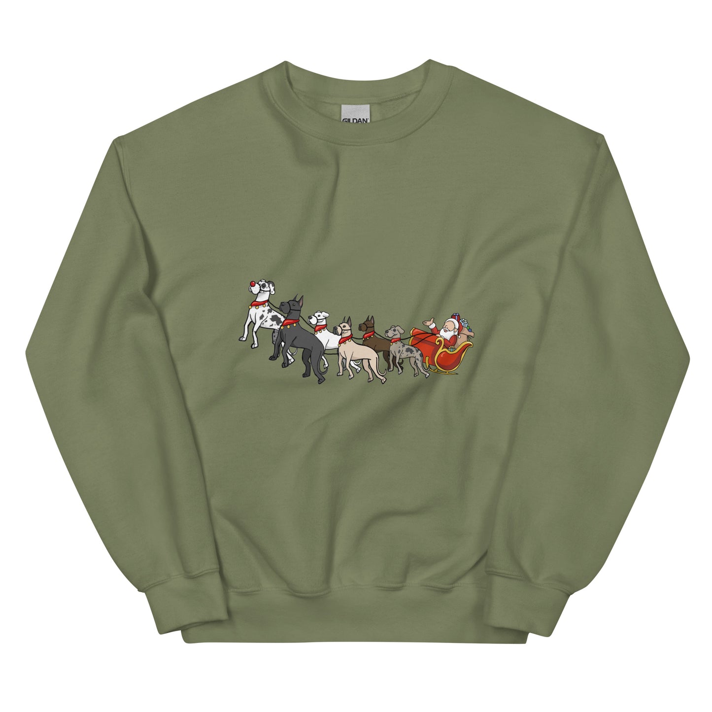Santa and his Dane-Deer