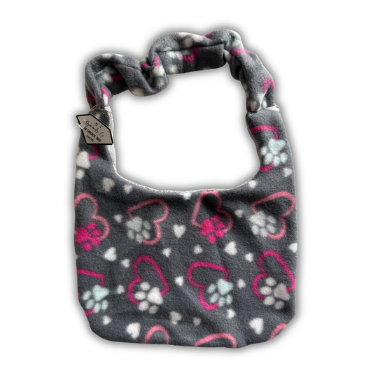 Pink Paws & Hearts Drool Bib