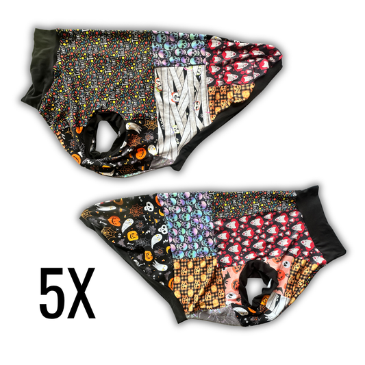 Crazy Quilt Knit Halloween Dog Summer Tee | 5X