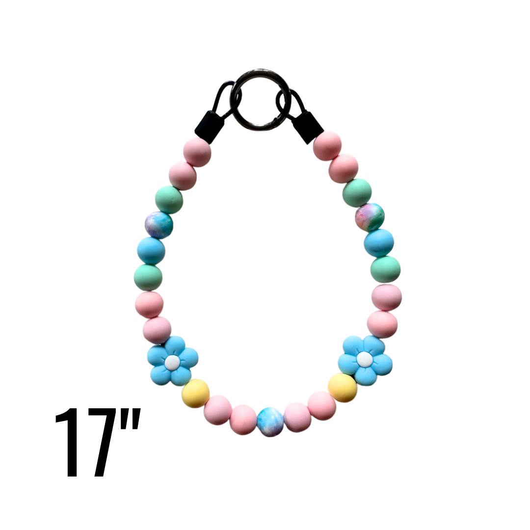 17" Spring Pastel Bloom Beaded Statement Collar