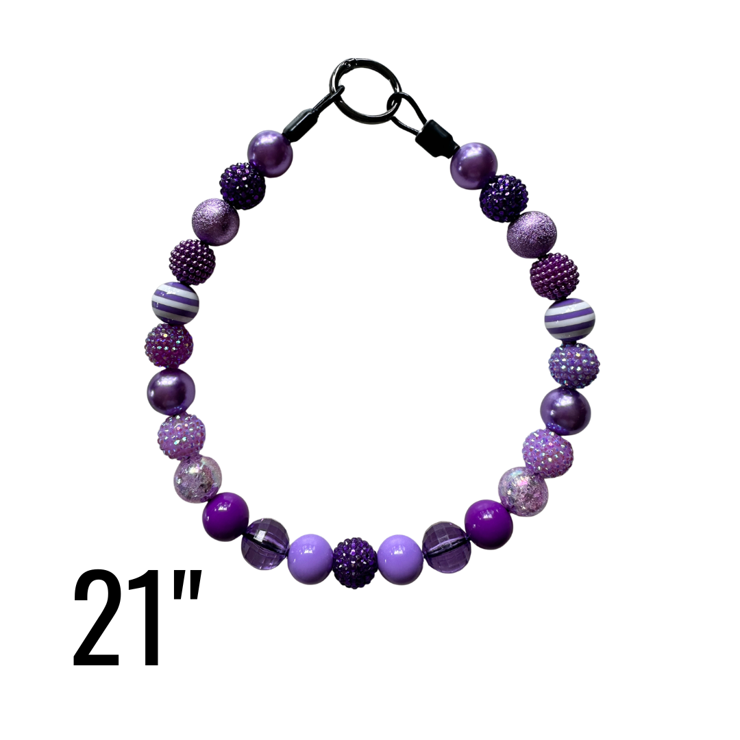 21" Amethyst Luxe Beaded Statement Collar