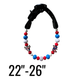22"-26" Red, White & Rodeo Adjustable Beaded Statement Collar