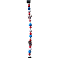 22"-26" Red, White & Rodeo Adjustable Beaded Statement Collar