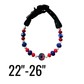 22"-26" Stars & Stripes Adjustable Beaded Statement Collar