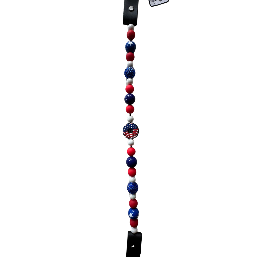 22"-26" Stars & Stripes Adjustable Beaded Statement Collar