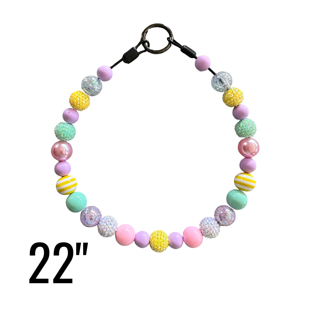 22" Pastel Party Beaded Statement Collar