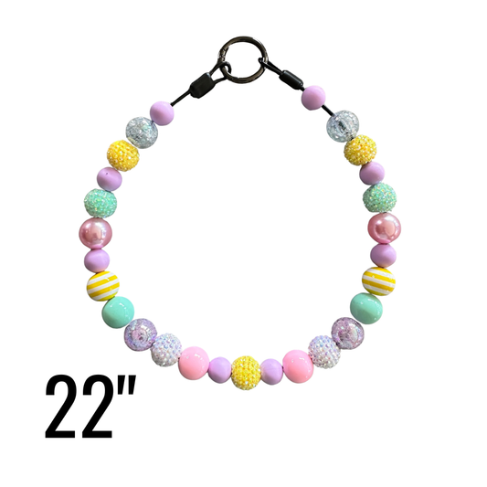 22" Pastel Party Beaded Statement Collar