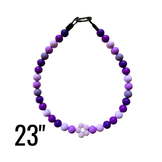 23" Amethyst Bloom Beaded Statement Collar