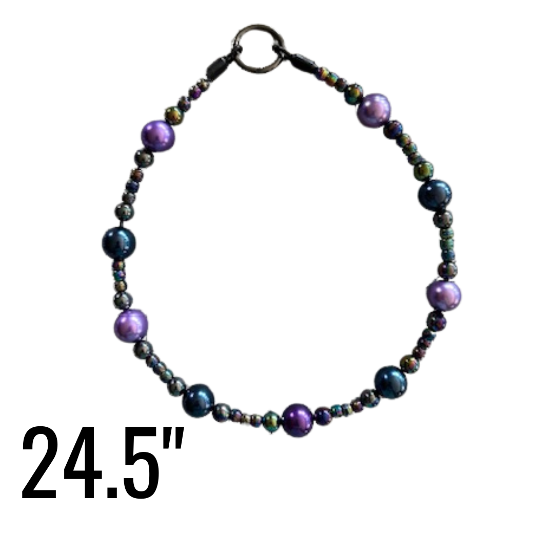 24.5" Cosmic Pearl Beaded Statement Collar