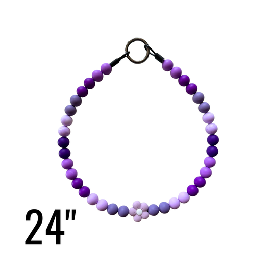 24" Amethyst Bloom Beaded Statement Collar