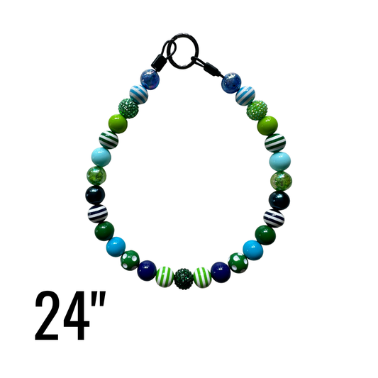 24" Coastal Pop Beaded Statement Collar