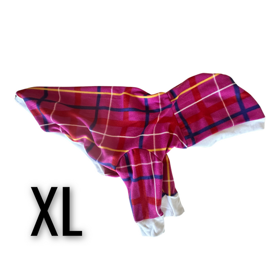 XL Cozy Plaid Fleece Hoodie