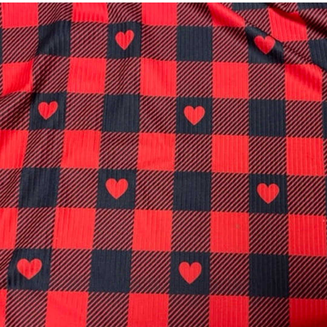 Buffalo Plaid Red Heart Knit