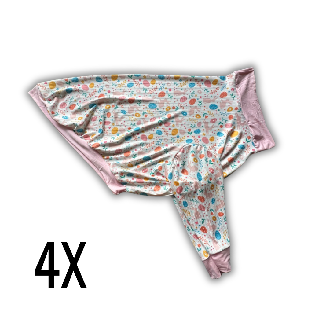 4X Easter Knit Crewneck with Pink Trim