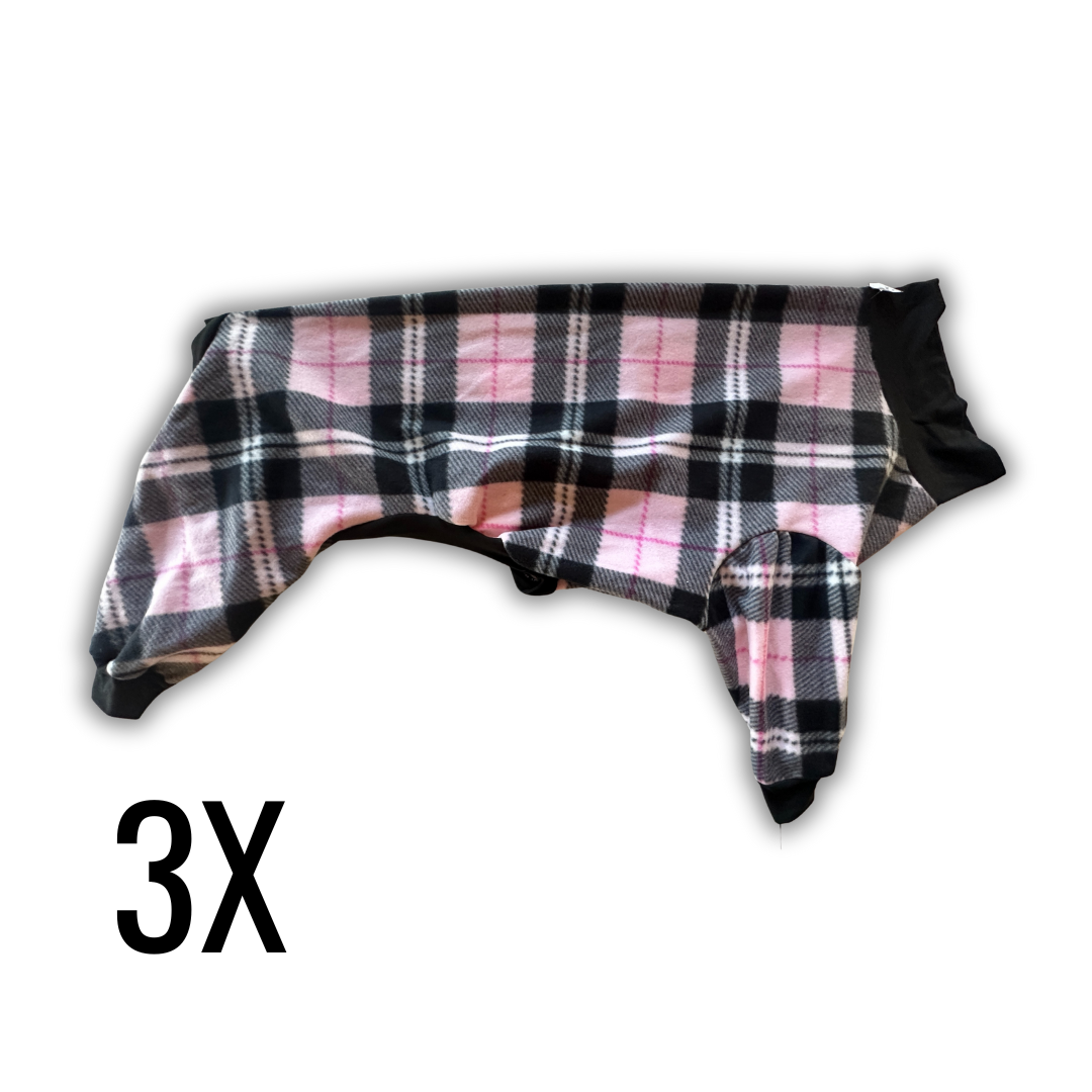 3X Pink & Black Plaid Original Jammies with Black Trim