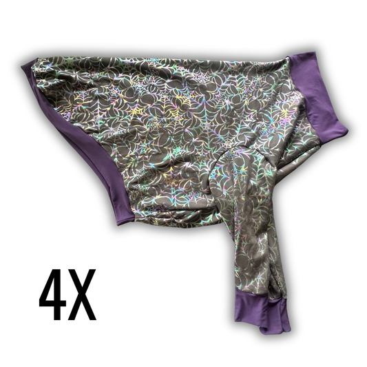 Holographic Spiderweb Knit Crewneck | 4X