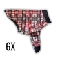 Snowflake Plaid Fleece Dog Crewneck | 6X