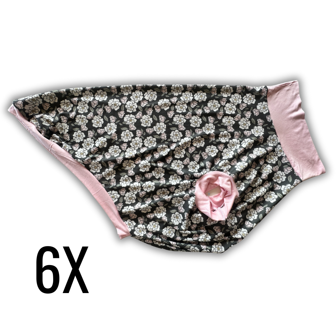 6X Knit Magnolia Tee with Pink Trim