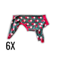 Polka Dot Santa Fleece Dog Original Jammies | 6X