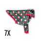 Polka Dot Santa Fleece Dog Hoodie | 7X