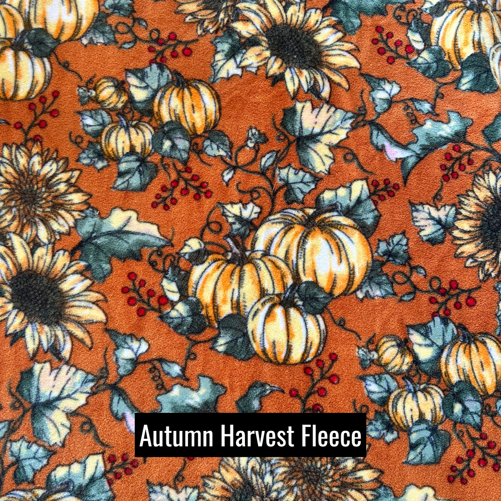 Autumn Harvest Fleece Customizable Dog Jammies