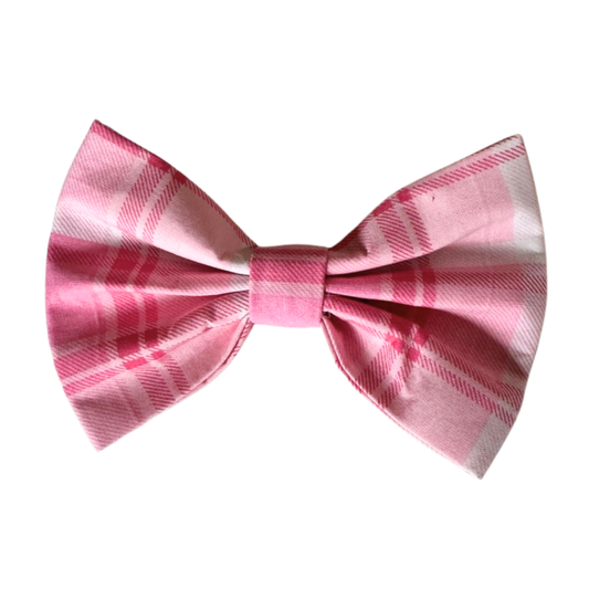 Blush Plaid Bowtie