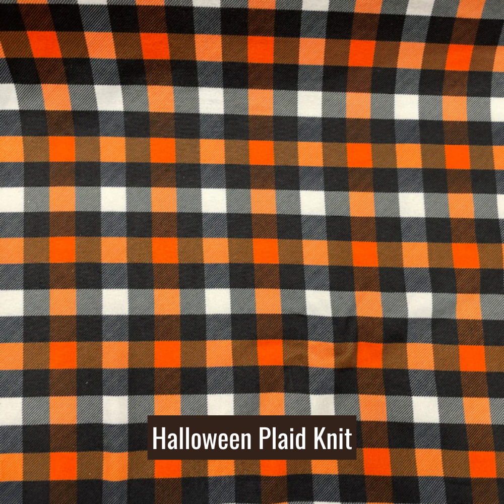 Halloween Plaid Knit Customizable Dog Jammies