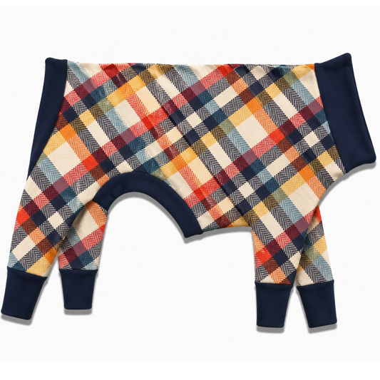 Harvest Patchwork Knit Customizable Dog Jammies
