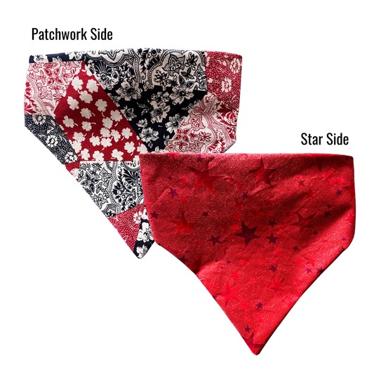 Patchwork Stars Reversible Bandana