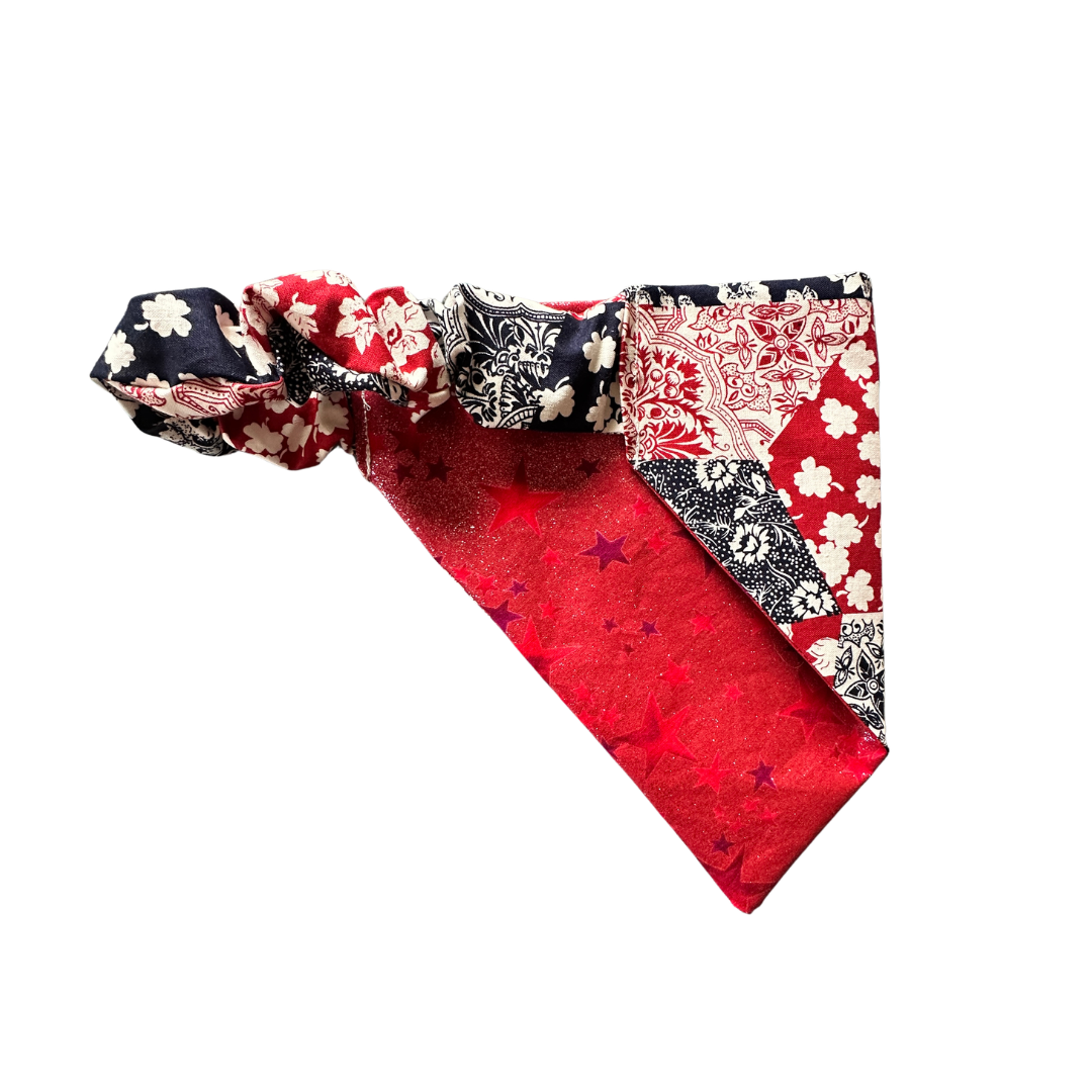 Patchwork Stars Reversible Bandana