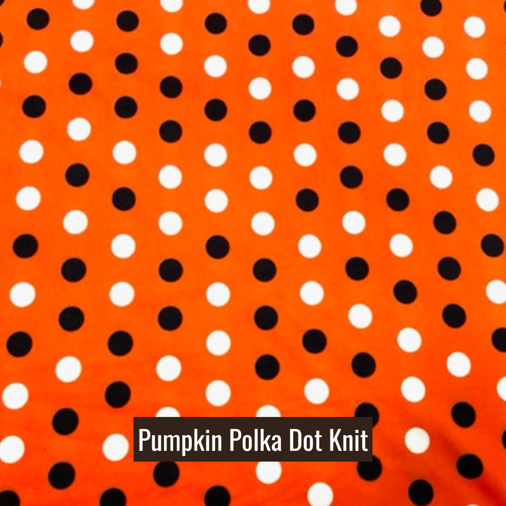 Pumpkin Polka Dot Knit Customizable Dog Jammies