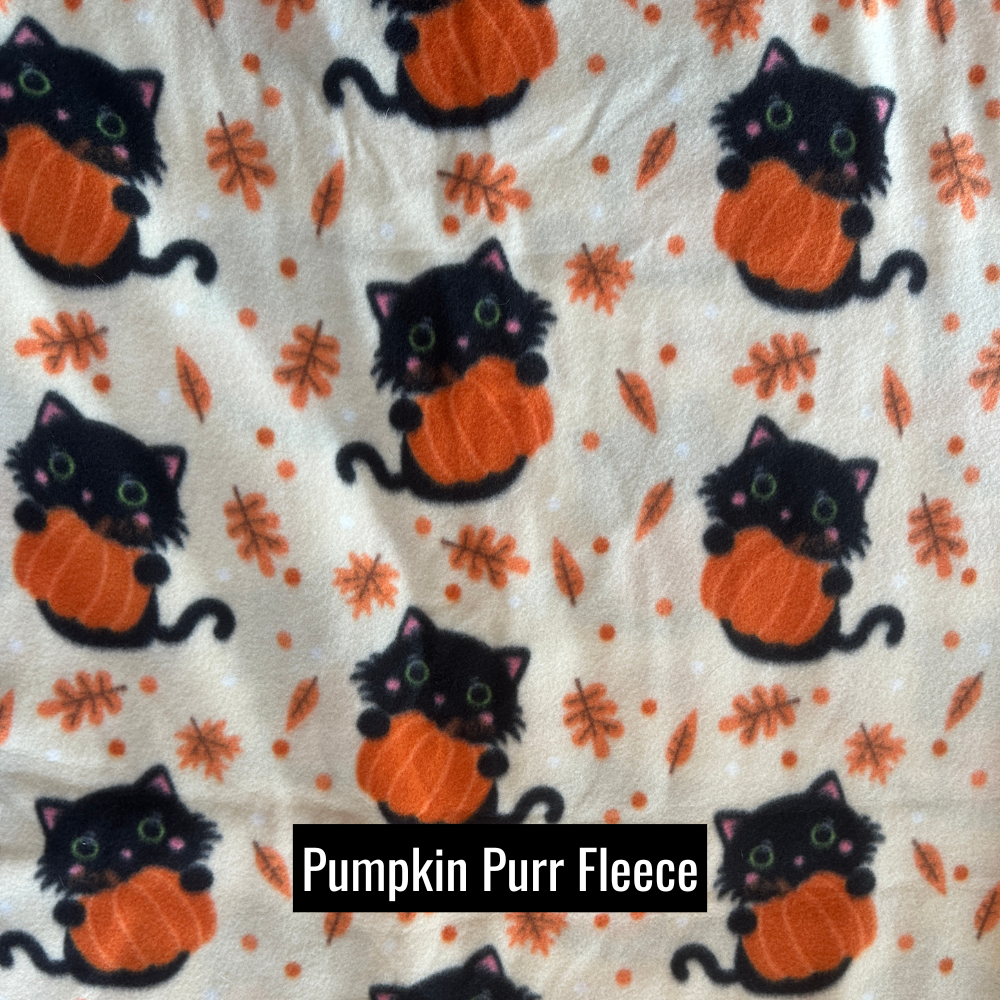 Pumpkin Purr Fleece Customizable Dog Jammies