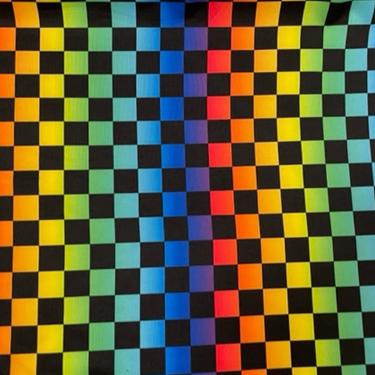 Rainbow Checker Knit