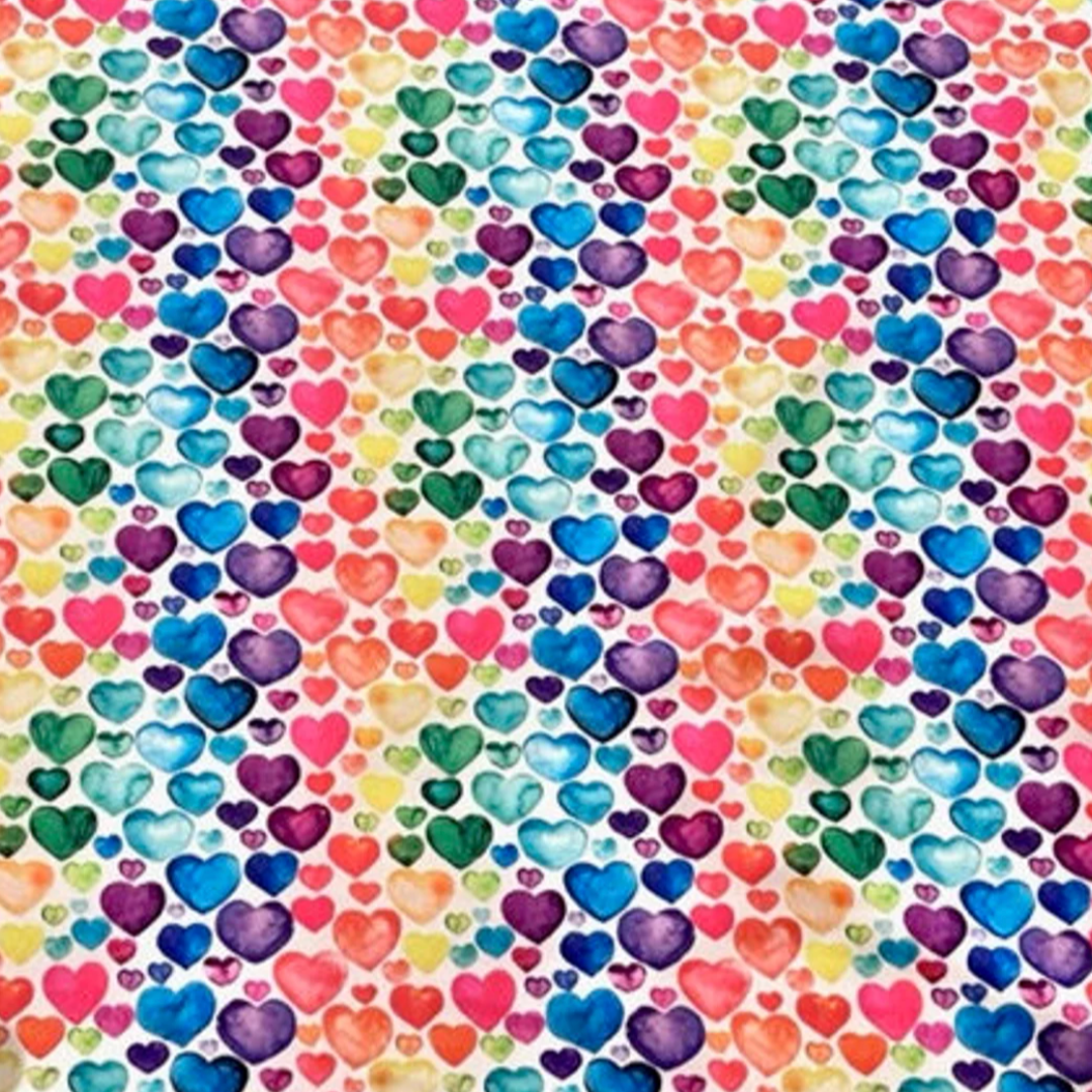 Rainbow Heart Knit