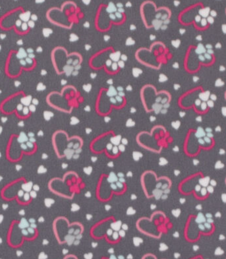 6X Pink Paws & Hearts Jammies