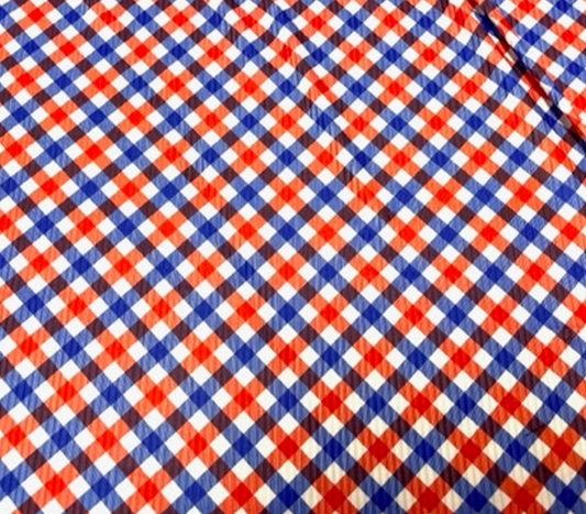Red, White & Blue Plaid Knit