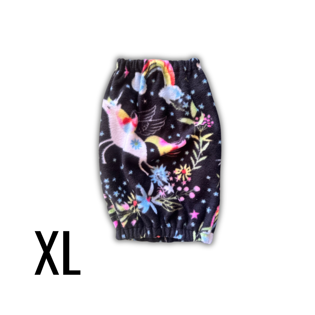 XL Black Rainbow Unicorn Snood