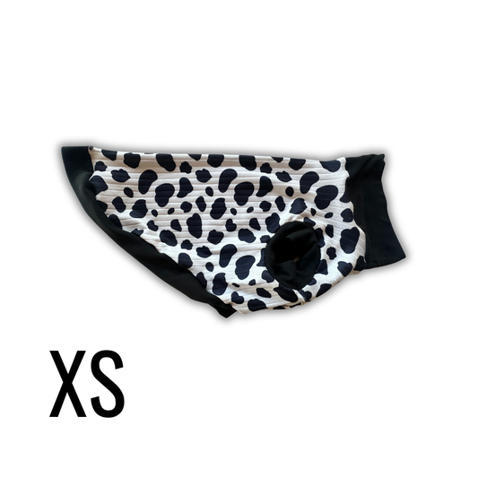 XS House Cow Knit Tee with Black Trim